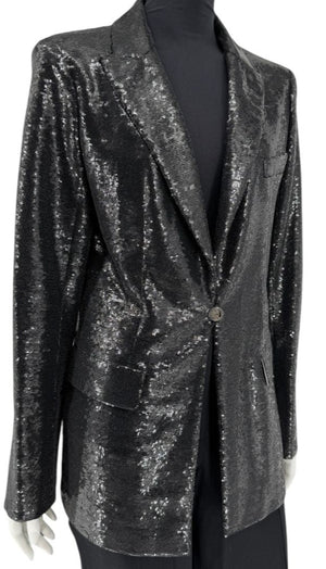 Chanel Black Sequin Jacket – 2009 Cruise Collection (Miami-Inspired) Size FR 46