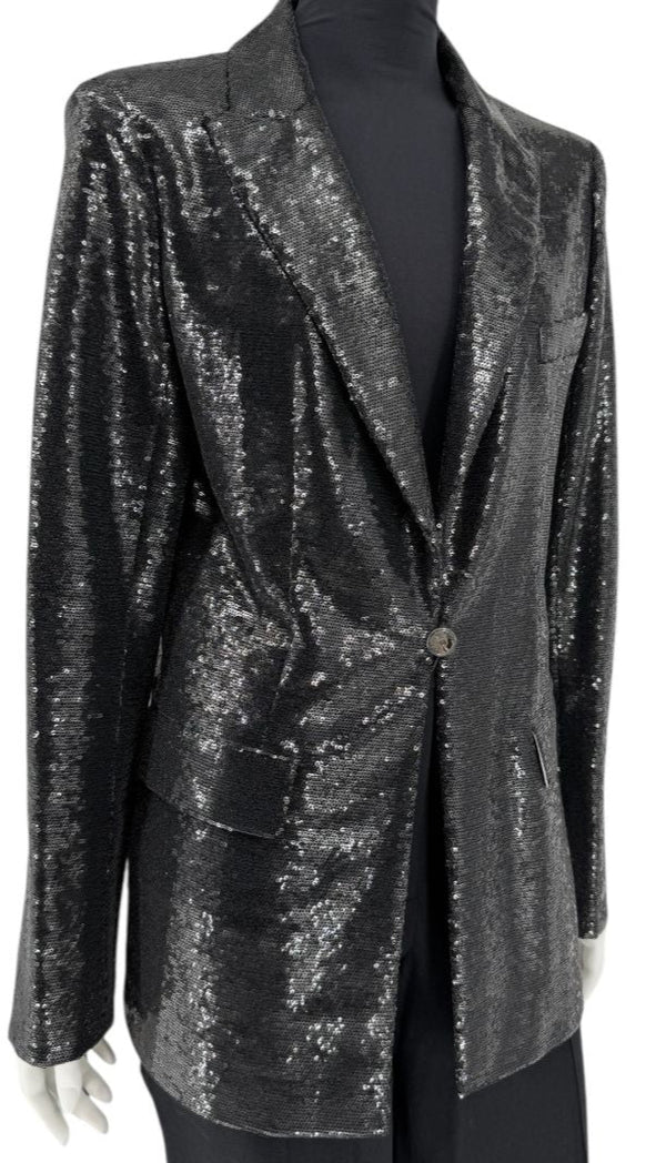 Chanel Black Sequin Jacket – 2009 Cruise Collection (Miami-Inspired) Size FR 46