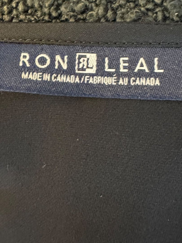 Ron Leal Black Sheer Wrap Blouse – Size 6 US / 42 IT