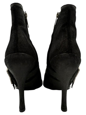 Christian Dior "Spy Low Boot" Leather & Suede Ankle Boots – Size 36