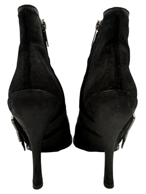 Christian Dior "Spy Low Boot" Leather & Suede Ankle Boots – Size 36