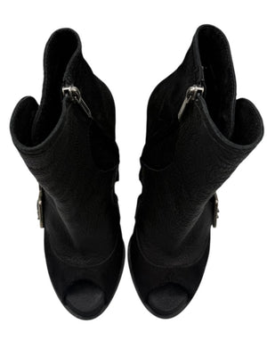 Christian Dior "Spy Low Boot" Leather & Suede Ankle Boots – Size 36