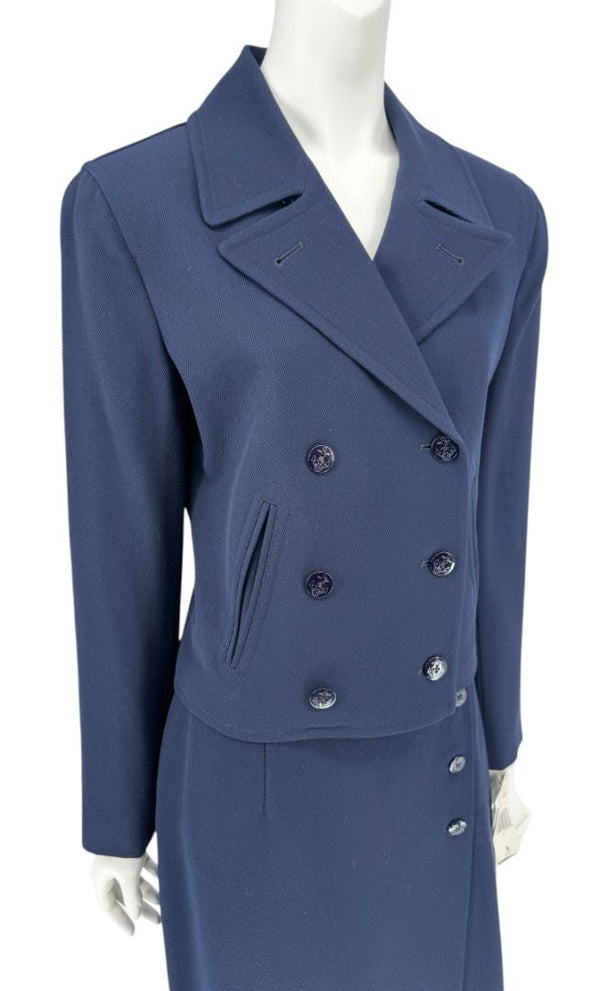 Lauren Ralph Lauren Navy Wool Blend Skirt Suit – Size 6 (NWT)