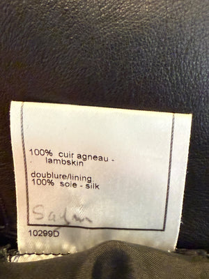 Chanel Black Lambskin Leather A-Line Skirt – Size 40 (FR)