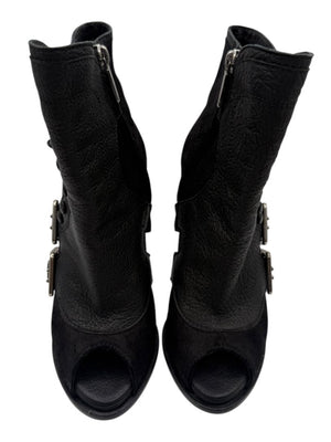 Christian Dior "Spy Low Boot" Leather & Suede Ankle Boots – Size 36