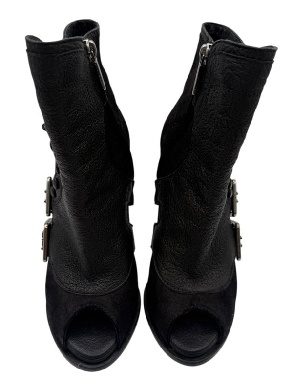 Christian Dior "Spy Low Boot" Leather & Suede Ankle Boots – Size 36