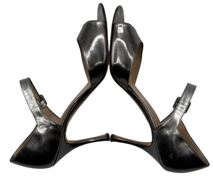 Manolo Blahnik Metallic Leather Heels – Size 41