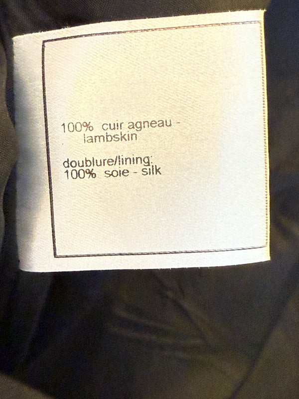 Chanel Black Lambskin Leather A-Line Skirt – Size 40 (FR)