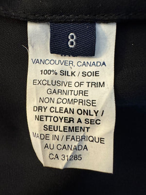 Linda Allard for Ellen Tracy Black Sheer Mesh Beaded Blouse - Size 12