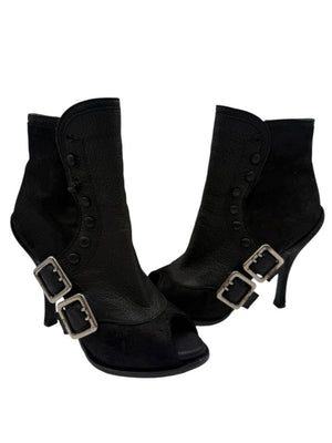 Christian Dior "Spy Low Boot" Leather & Suede Ankle Boots – Size 36