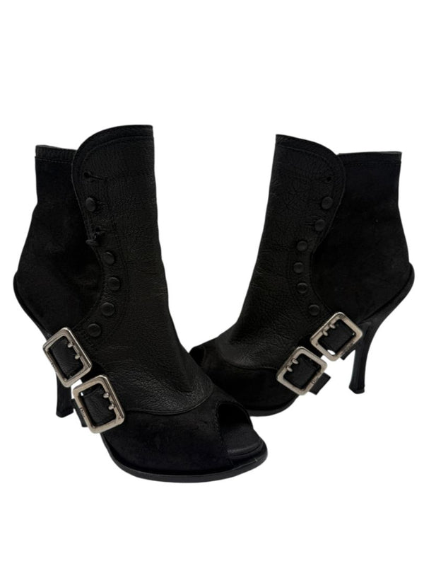 Christian Dior "Spy Low Boot" Leather & Suede Ankle Boots – Size 36
