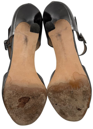 Manolo Blahnik Metallic Leather Heels – Size 41
