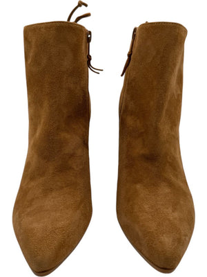 Stuart Weitzman Tan Suede Pointed Toe Booties – Size 8.5M