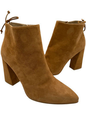 Stuart Weitzman Tan Suede Pointed Toe Booties – Size 8.5M