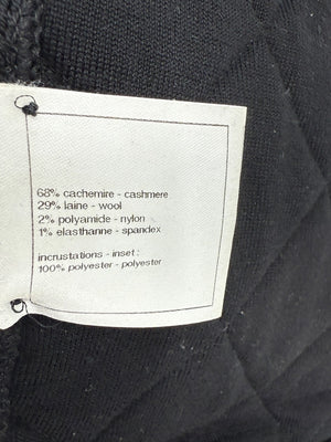 Chanel Black Sequin-Front Zip Cardigan – Fall 2009 – Size 42