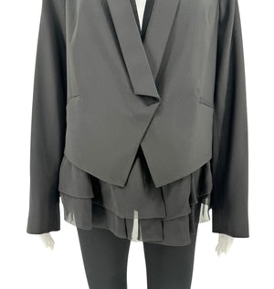 Brunello Cucinelli Black Layered Hem Blazer – Size 44 IT (US 8)