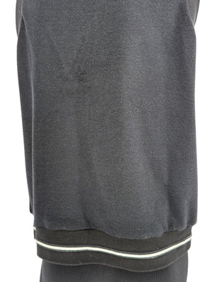 Chanel Black Velour Zip Front Sleeveless Hooded Sweatshirt - Size 42