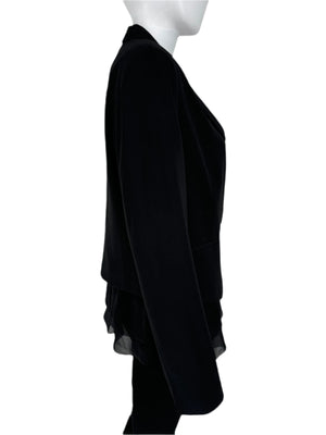 Brunello Cucinelli Black Layered Hem Blazer – Size 44 IT (US 8)