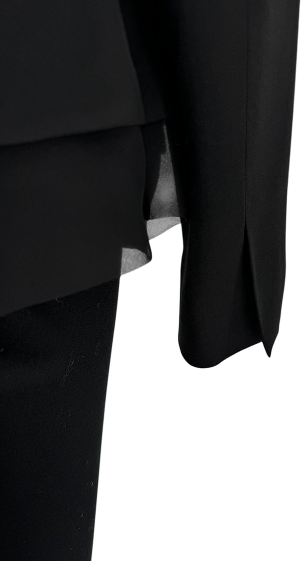 Brunello Cucinelli Black Layered Hem Blazer – Size 44 IT (US 8)