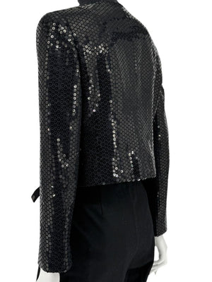 Chanel Black Sequin Cropped Jacket – 2003 Cruise Collection (03C)