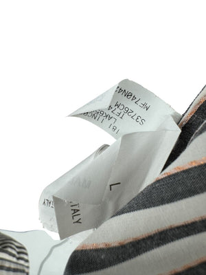 Brunello Cucinelli Striped Shirt with Monili Detail - Size L