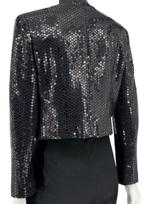 Chanel Black Sequin Cropped Jacket – 2003 Cruise Collection (03C)