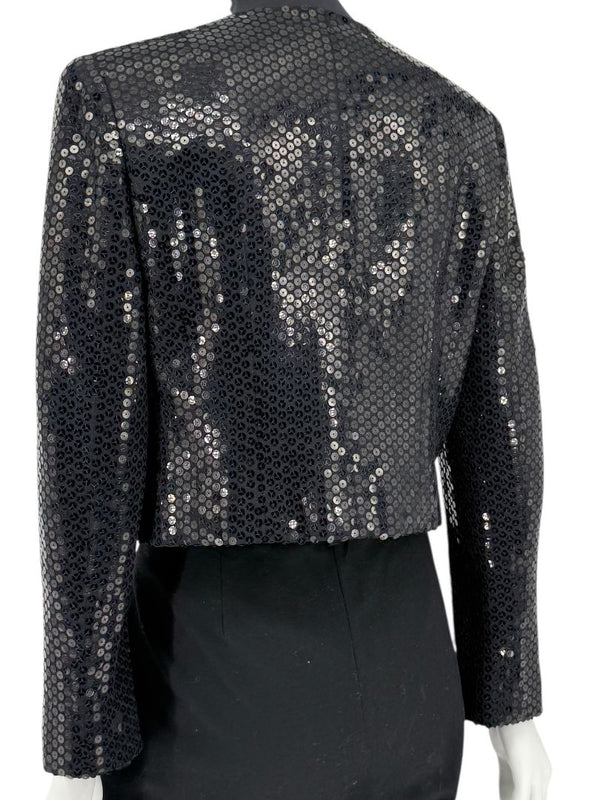 Chanel Black Sequin Cropped Jacket – 2003 Cruise Collection (03C)