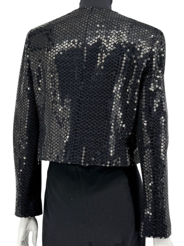 Chanel Black Sequin Cropped Jacket – 2003 Cruise Collection (03C)