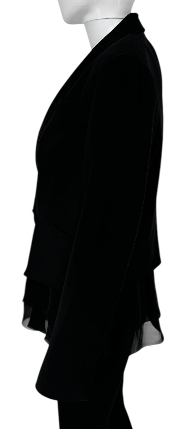Brunello Cucinelli Black Layered Hem Blazer – Size 44 IT (US 8)