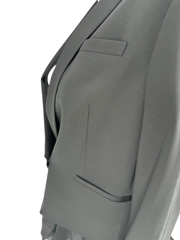 Brunello Cucinelli Black Layered Hem Blazer – Size 44 IT (US 8)
