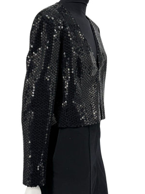 Chanel Black Sequin Cropped Jacket – 2003 Cruise Collection (03C)