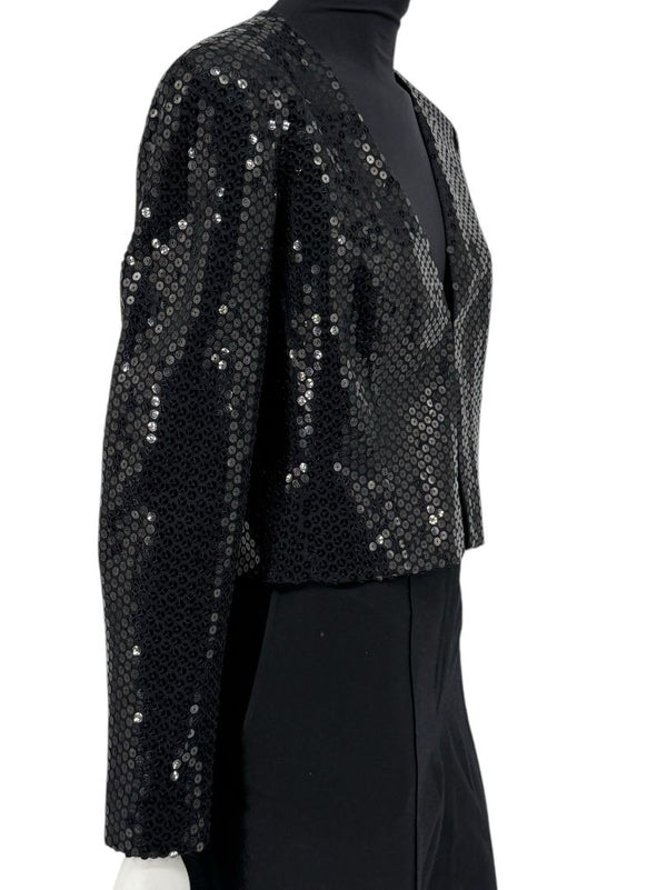 Chanel Black Sequin Cropped Jacket – 2003 Cruise Collection (03C)