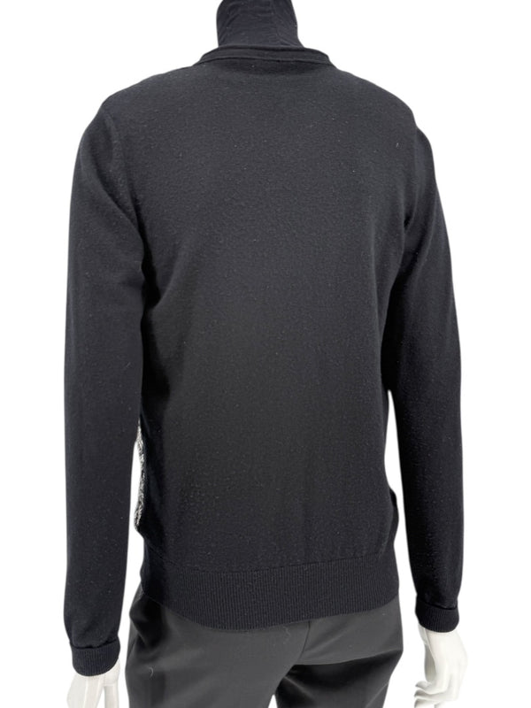 Chanel Black Sequin-Front Zip Cardigan – Fall 2009 – Size 42