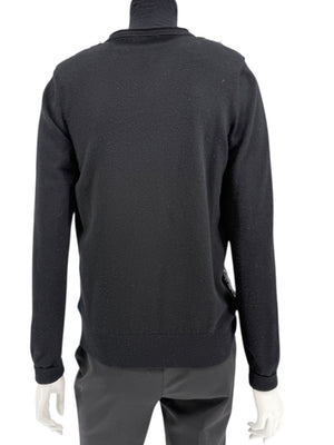 Chanel Black Sequin-Front Zip Cardigan – Fall 2009 – Size 42