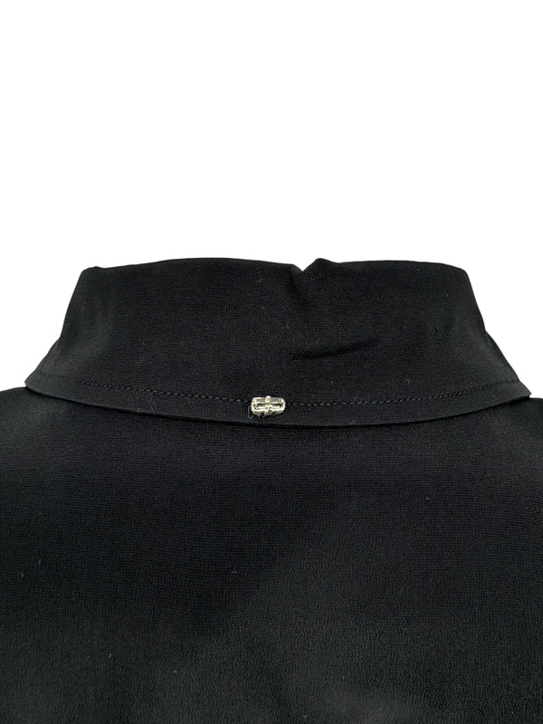 Sportmax Black Silk-Blend Concealed Placket Shirt – Size US 10 / IT 44