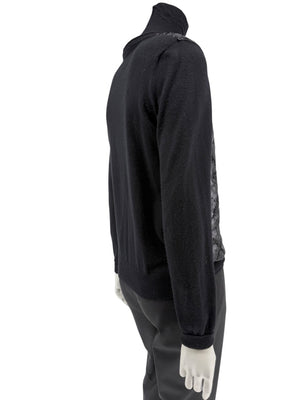 Chanel Black Sequin-Front Zip Cardigan – Fall 2009 – Size 42
