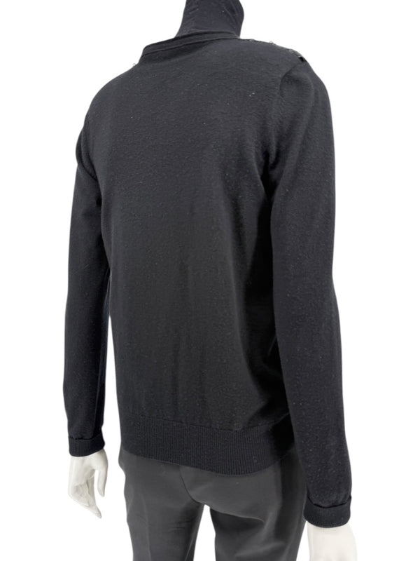 Chanel Black Sequin-Front Zip Cardigan – Fall 2009 – Size 42
