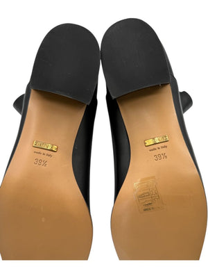 Gucci Black Leather Chelsea Boots with Web Detail – Size 39.5