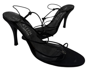 Anne Klein Black Strappy Heeled Sandals – Size 10 – With Original Box