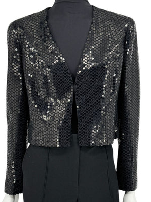 Chanel Black Sequin Cropped Jacket – 2003 Cruise Collection (03C)