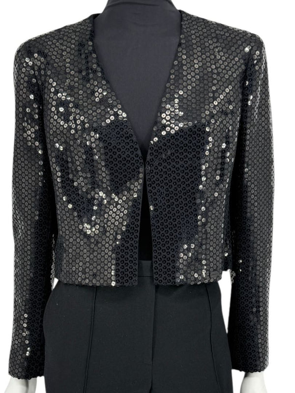 Chanel Black Sequin Cropped Jacket – 2003 Cruise Collection (03C)