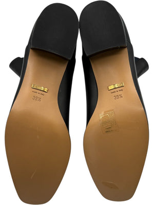 Gucci Black Leather Chelsea Boots with Web Detail – Size 39.5