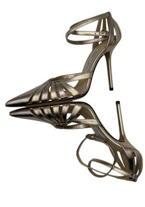 Jimmy Choo Travis 100 Gold Pumps - NIB Size 36.5