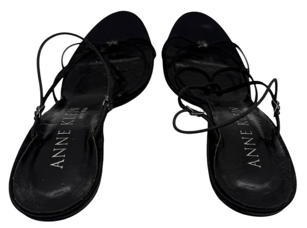 Anne Klein Black Strappy Heeled Sandals – Size 10 – With Original Box