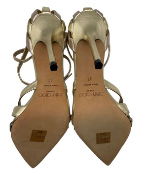 Jimmy Choo Travis 100 Gold Pumps - NIB Size 36.5