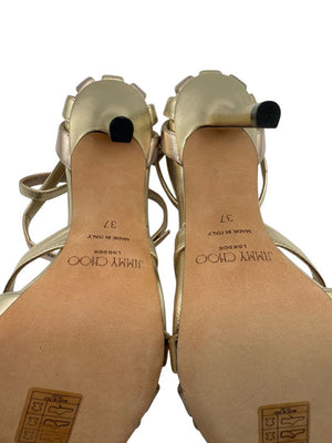 Jimmy Choo Travis 100 Gold Pumps - NIB Size 36.5