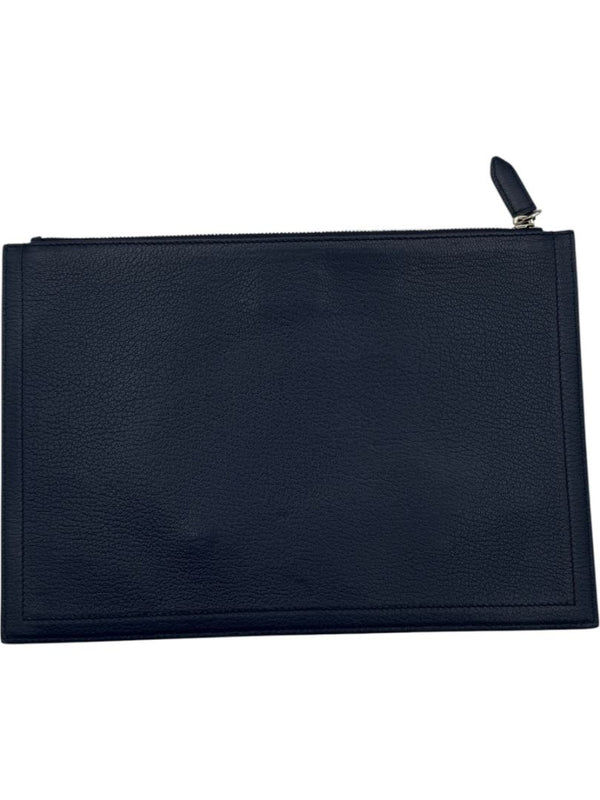 Givenchy Antigona Clutch Navy Pebbled Leather