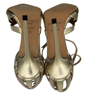 Jimmy Choo Travis 100 Gold Pumps - NIB Size 36.5