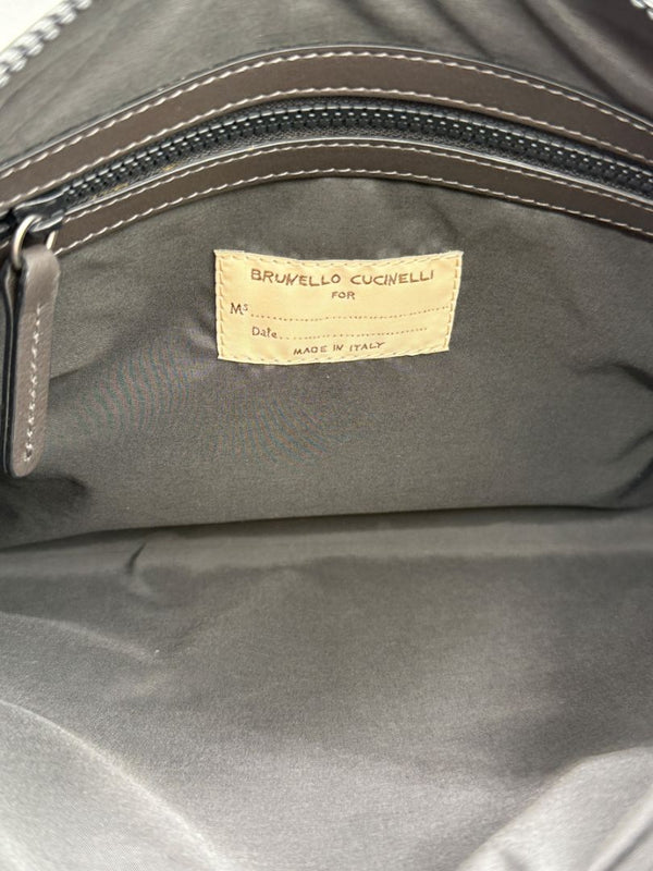 Brunello Cucinelli Suede Monili Clutch – Brand New With Tags – 8.5”H x 11.5”W