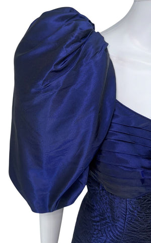 Patricia Rhodes Dramatic Puff-Sleeve Cocktail Dress — Size 4